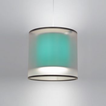 shadow pendant lighting with TransLumenate® shade D921 Trans Cool and Lumenate® shade D171 Aquamarine