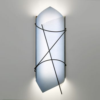 Our Custom Isabel Sconce is comprised of welded steel and two washable, antimicrobial *Lumenate® diffusers.
