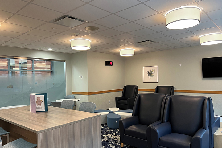 Lumetta’s 23” Surface Mounted Drum Fixtures Cast a Feeling of Comfort and Warmth at the Sands-Constellation Center for Critical Care