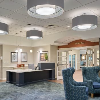 Patterned Drum Pendant Lighting for Healthcare