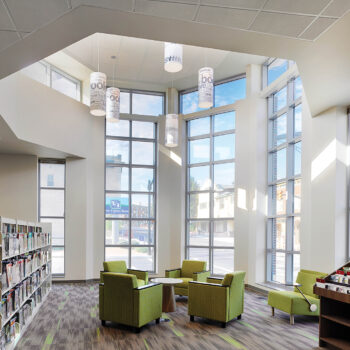 These custom Lite Drum Pendants were made for the children’s play and lounge areas of the St. Bernard and Reading branches of the Public Library of Cincinnati and Hamilton county.